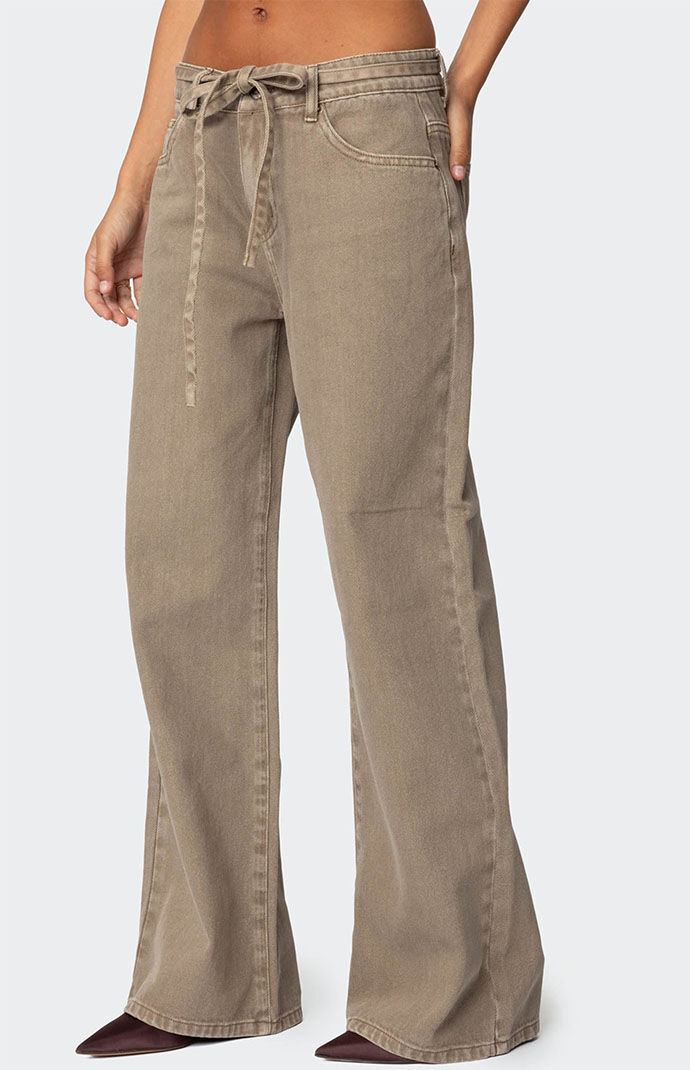 Edikted Hudson Oversized Tie Belt Jeans | PacSun