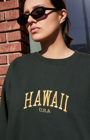 Green Hawaii Crew Neck Sweatshirt image number 2