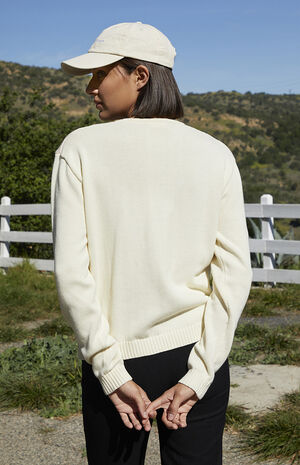 White & Grey Elizabeth Argyle Cardigan image number 4