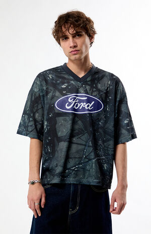 Emblem Logo Tree Camo Mesh Short Sleeve Jersey image number 2