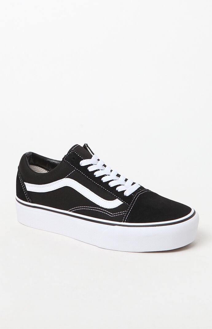 black vans womens platform