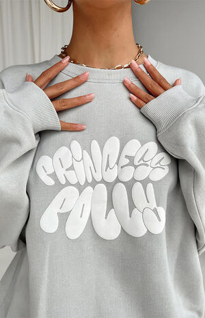Bubble Text Crew Neck Sweatshirt image number 3