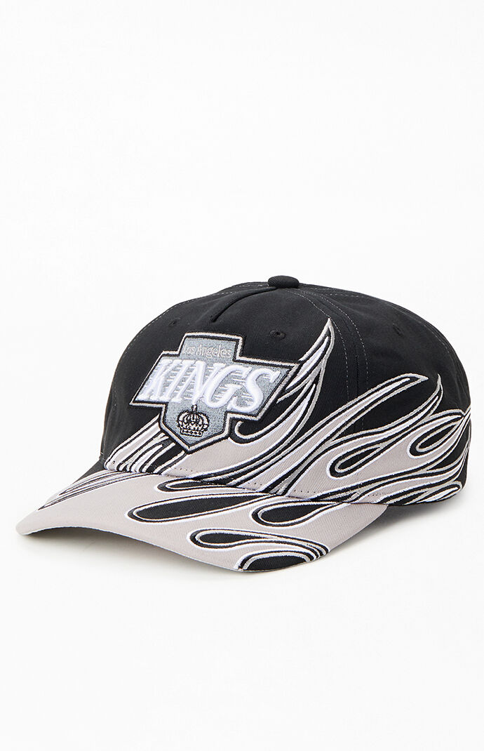 Mitchell Ness La Kings Flame Thrower Snapback Hat in Black