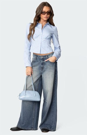 Tailored Pinstripe Button Up Shirt image number 2