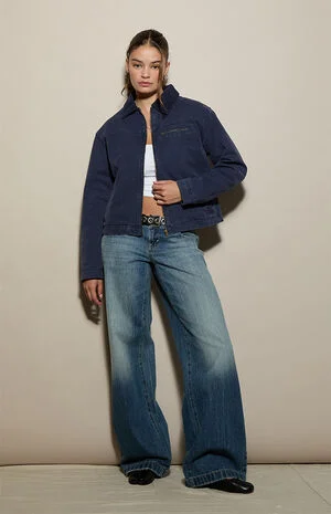 Contrast Collar Barn Jacket image number 1