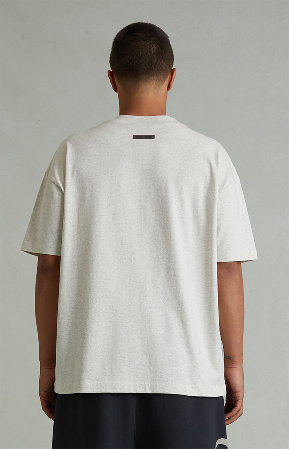 Fear of God ESSENTIALS Heather Oatmeal Classic Short Sleeve T-Shirt thumbnail 4