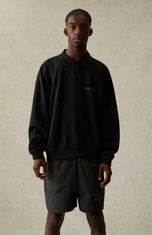 Fear of god essentials long sleeve boxy polo Clearance