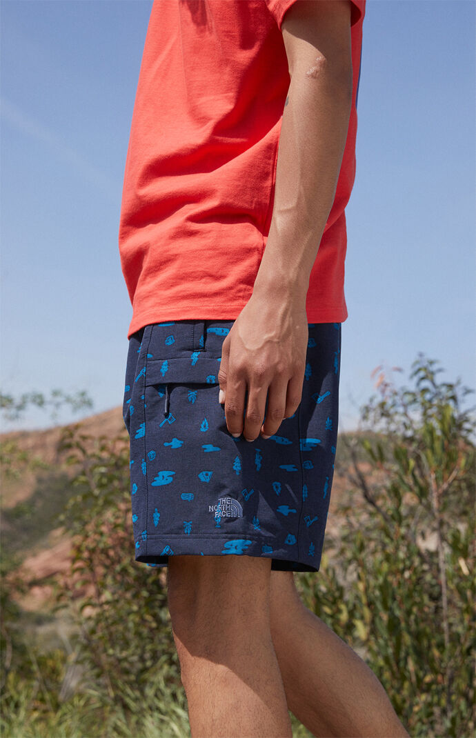 Navy Classic V Belted Shorts