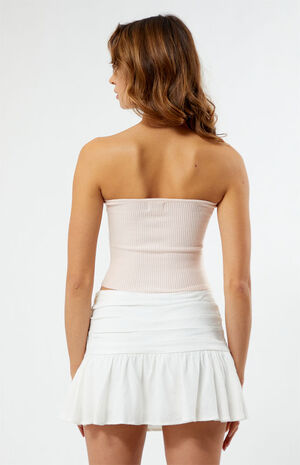 White Ruffle Mini Skort image number 4