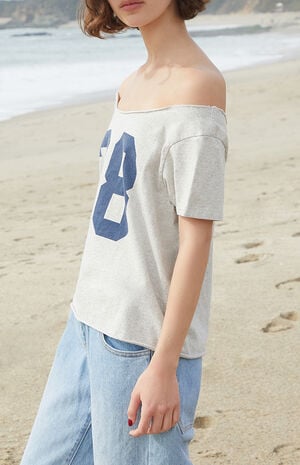 Gray 28 Robyn Off-The-Shoulder Top image number 2