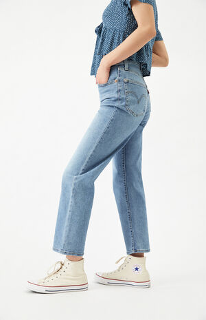 Levi's Worn Out Ribcage Straight Leg Jeans