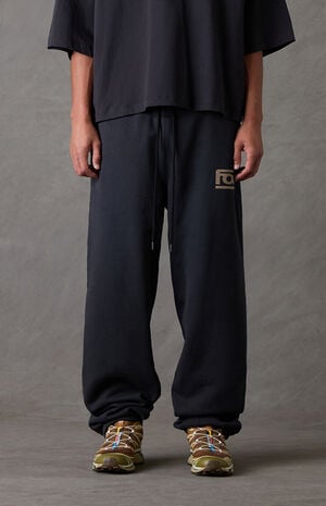 Vintage Black Classic Slouchy Jogger Sweatpants image number 3
