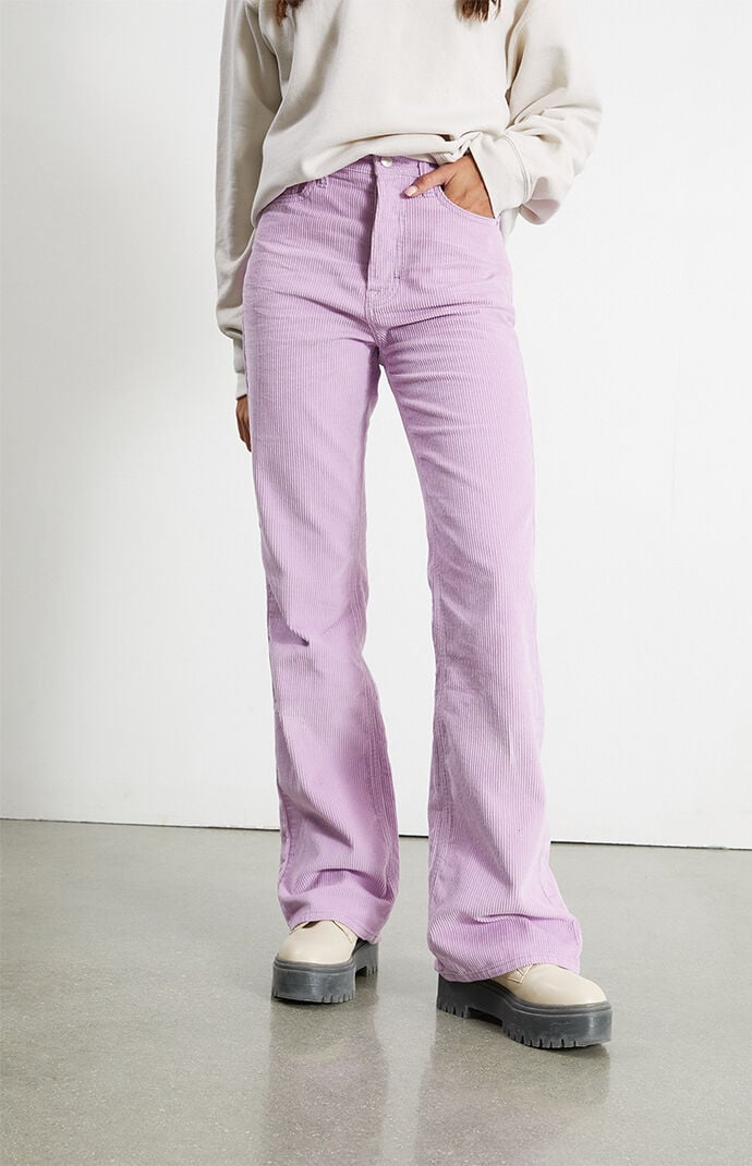 PacSun Purple Corduroy High Waisted Bootcut Jeans PacSun