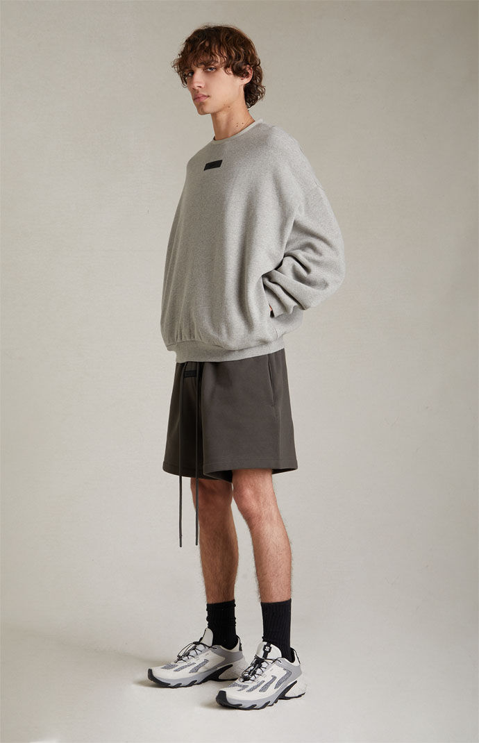 トップス ESSENTIALS Crewneck Dark Heather Oatmeal Fear of God Essentials Dark Heather Oatmeal Crew Neck