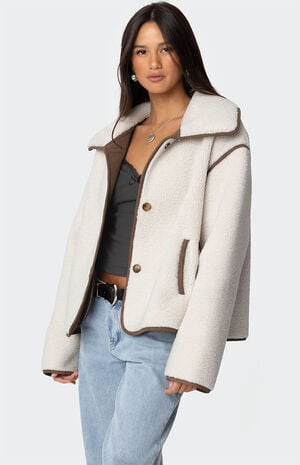 Frost Oversized Faux Shearling Jacket image number 4