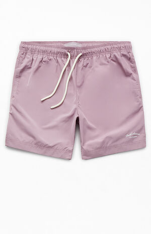 Solid Nylon 6.5" Swim Trunks image number 1