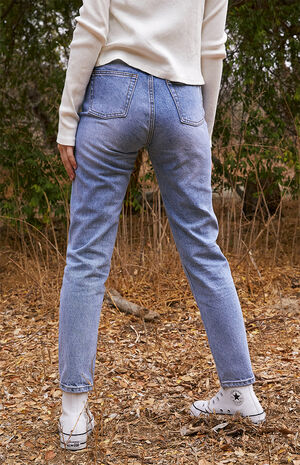 Light Blue Jane Mom Jeans image number 4
