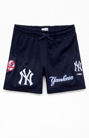 Kids NY Yankees Mesh Basketball Shorts image number 1