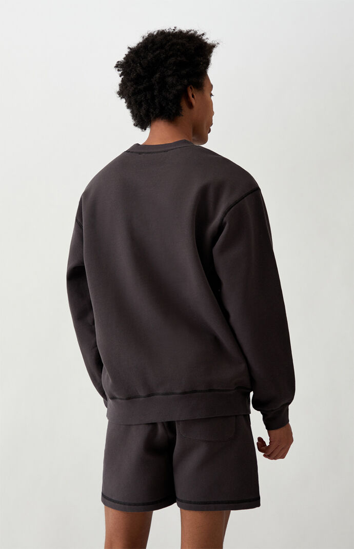 By PacSun Contrast Fleece Crew Neck Sweatshirt