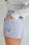 Eco Lavender High Waisted Carpenter Shorts Eco Lavender High Waisted Carpenter Shorts image number null