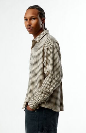 Plaid Cropped Flannel Long Sleeve Shirt image number 3