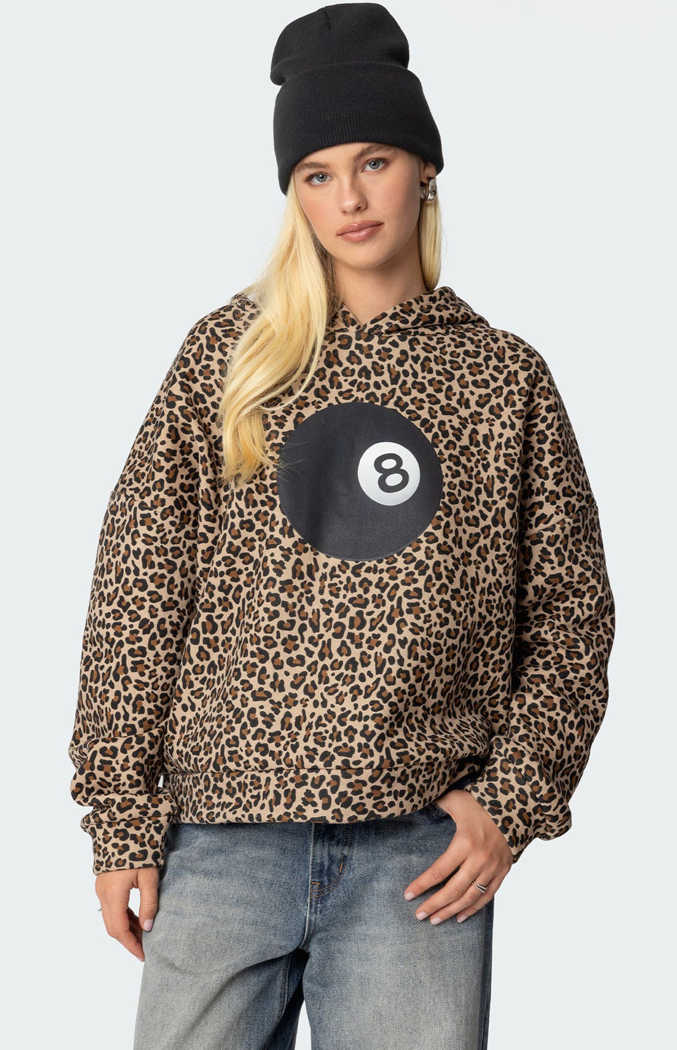 Edikted Leopard Magic 8 Hoodie | PacSun