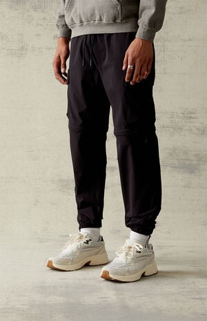 Stretch Performance Black Slim Cargo Joggers image number 4