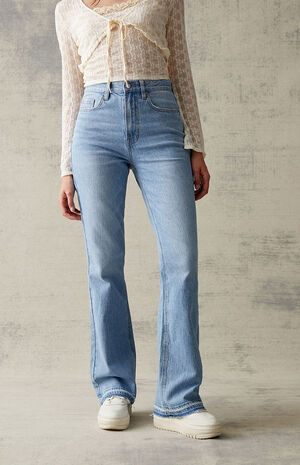 PacSun Eco Light Blue Stretch High Waisted Bootcut Jeans | PacSun