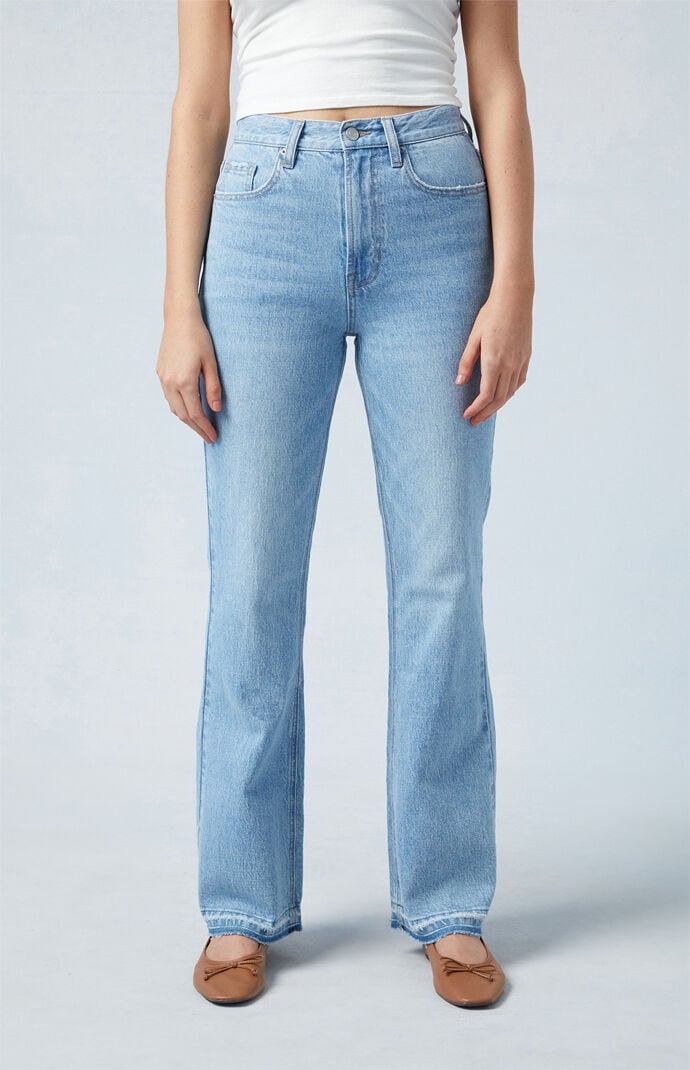 PacSun Eco Light Blue Stretch High Waisted Bootcut Jeans