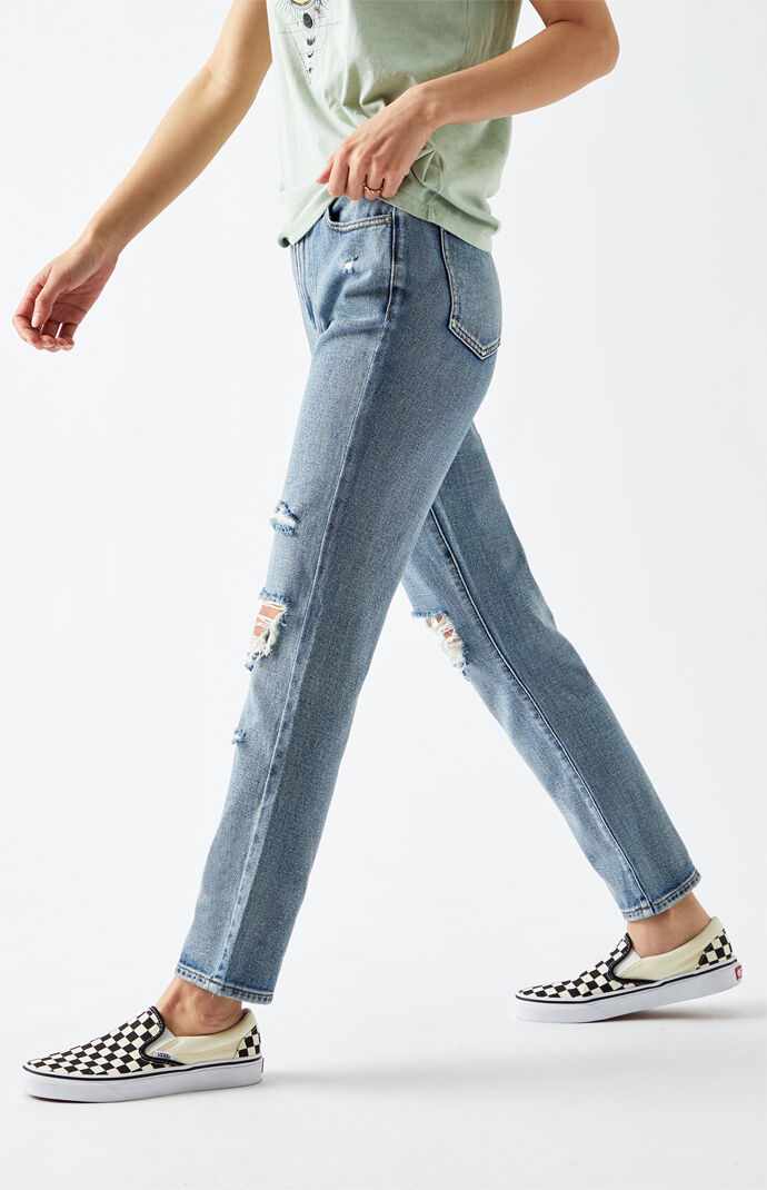 pacsun torn blue mom jeans