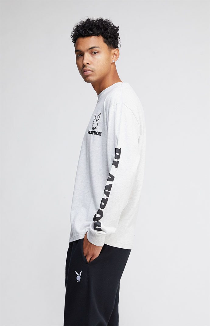 Black long hotsell sleeve playboy shirt
