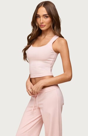 Linda Ribbed Scoop Neck Tank Top image number 2