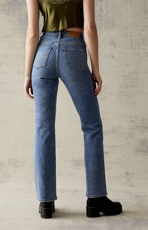Eco Medium Blue&nbsp;Stretch High Waisted Bootcut Jeans image number 4