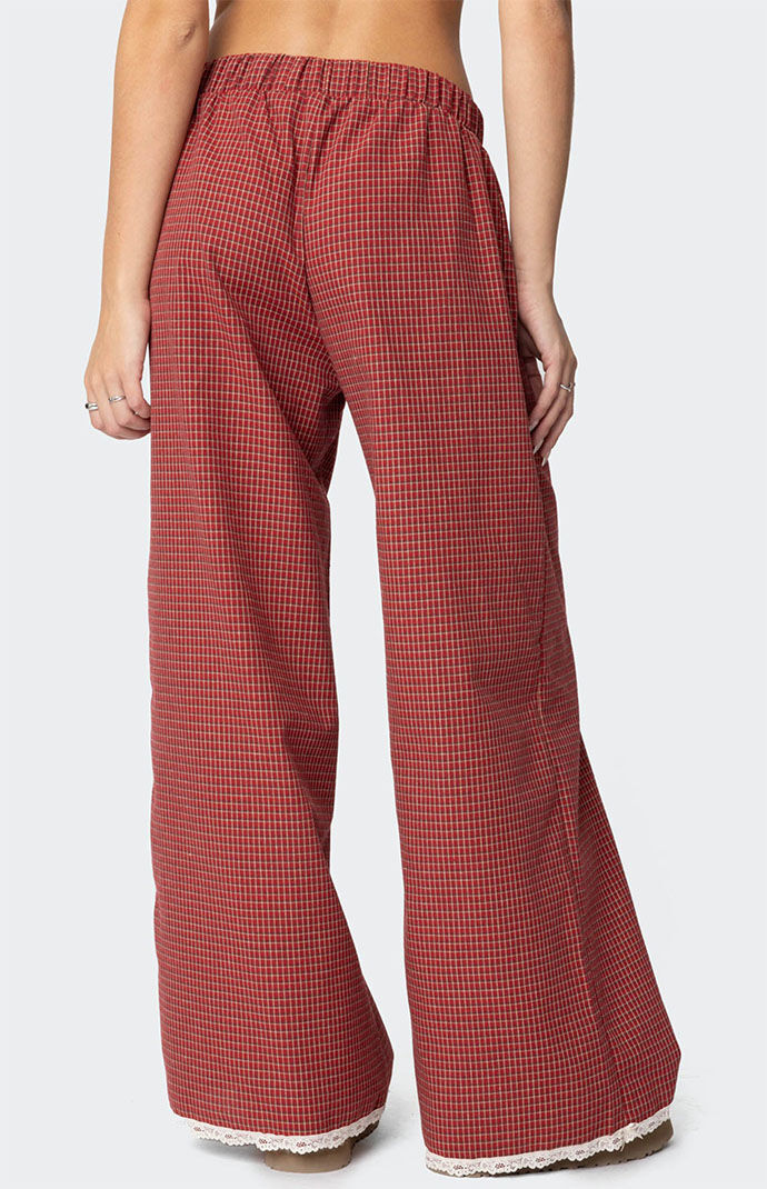 Pacsun red plaid pants deals