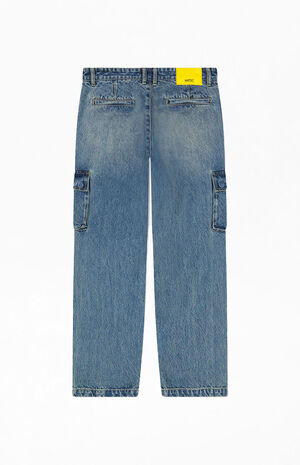 Blue Denim Cargo Pants image number 2