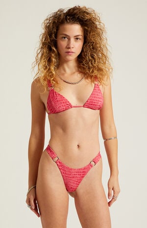 Snake Crystal Tall Triangle Bikini Top image number 2