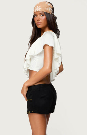 Deena Ruffled V Neck Top image number 2