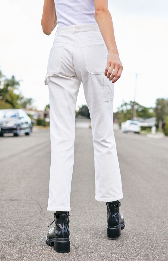 white carpenter pants womens