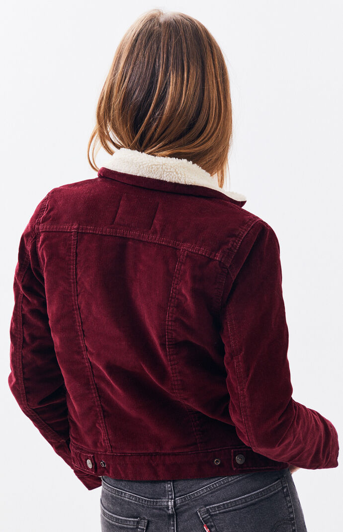 burgundy levi jacket