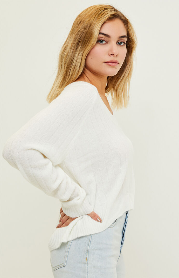 Lightweight V-Neck Ribbed Sweater