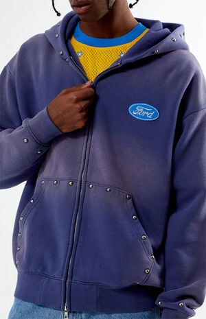 Studded Logo Full Zip Hoodie image number 3