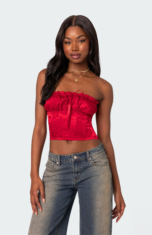 Elaine Satin Corset image number 1