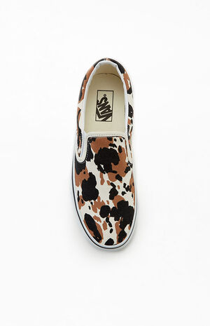 Vans Cow Print Classic Slip-On Sneakers | PacSun
