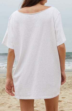 Light Gray Penelope 84 Off-The-Shoulder Oversized Top image number 4