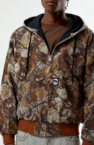 Camo Glen Hooded Zip Up Jacket image number 3