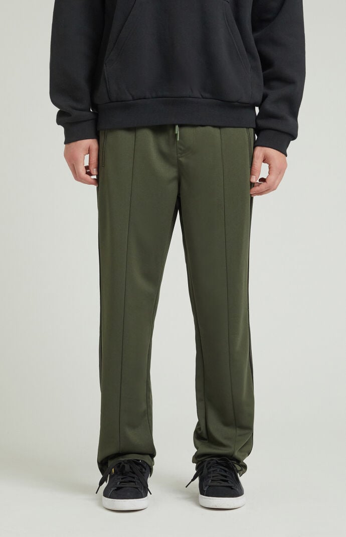 Pacsun Men s Shane Stripe Track Pants in Green Size Small