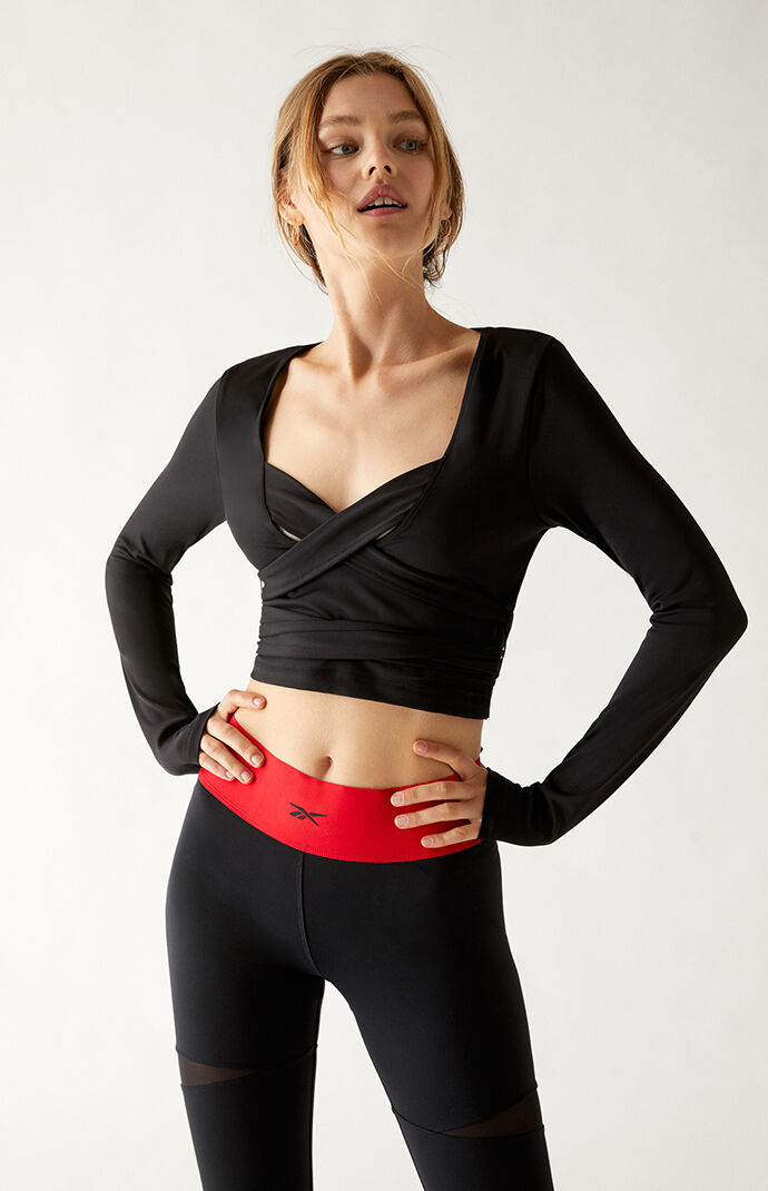 Recycled Cardi Long Sleeve Cropped Top