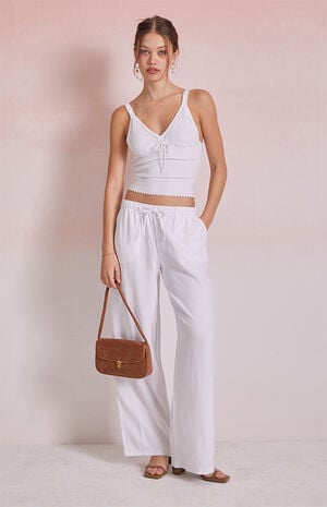 Linen Pull-On Pants image number 1