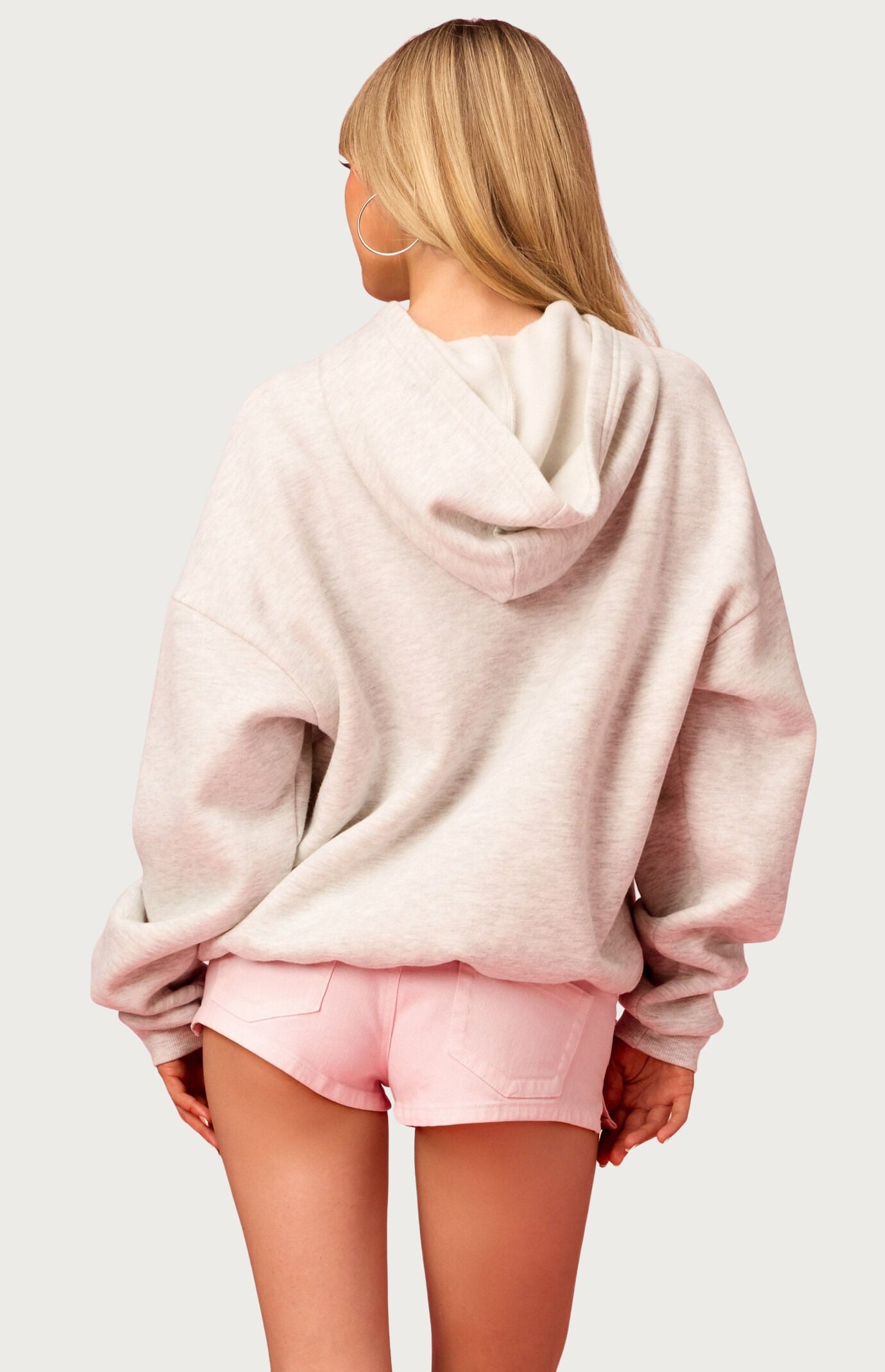 Edikted Barbie Rhinestone Oversized Hoodie