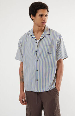 Howie Blue Stripe Oversized Camp Shirt image number 1